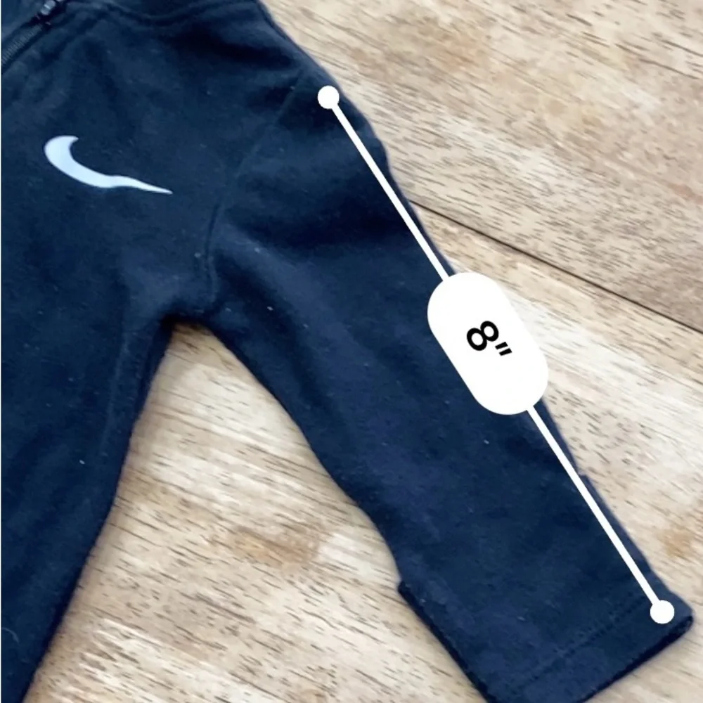 Nike Infant‎ 3 Months Black Logo Cotton Blend Footed Onesie